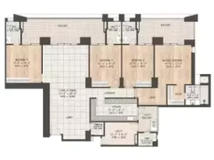 DLF Privana 4BHK 3577 sq ft layout
